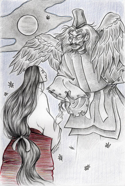 Pencl Drawing - Iga no Tsubone