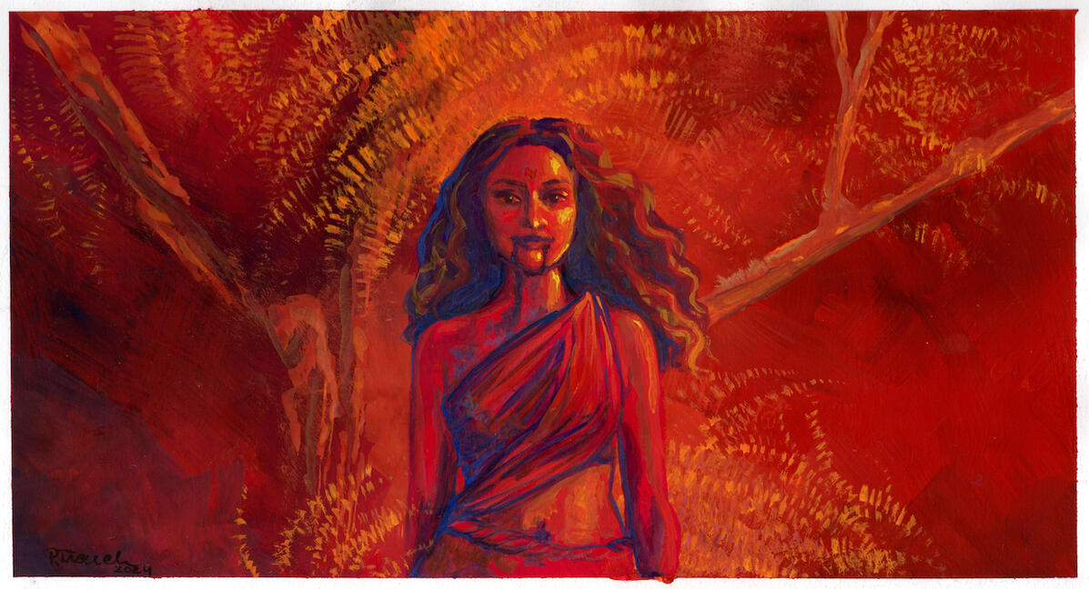 Gouache Painting - Bulbbul Fanart