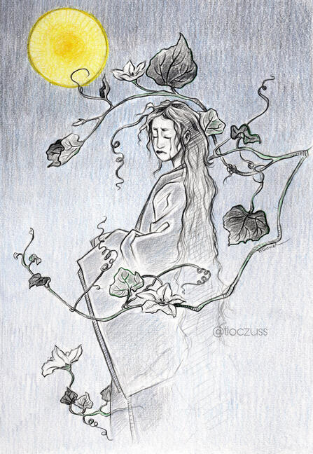 Pencil Drawing - Yugao