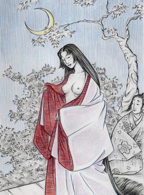 Pencil Drawing - Glimpse