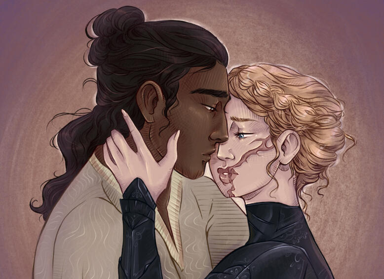 Commission for @elaiasconstellations (IG): Helene and Musa from “An Ember in the Ashes” by Sabaa Tahir