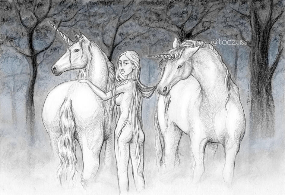 Pencil Drawing - TRESPASS